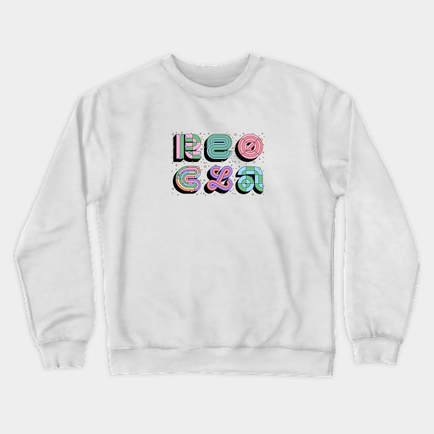 Vintage Retro Futuristic Pastel Color Crewneck Sweatshirt by REOCLA